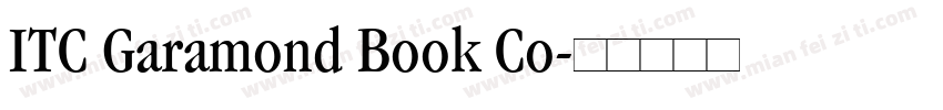 ITC Garamond Book Co字体转换